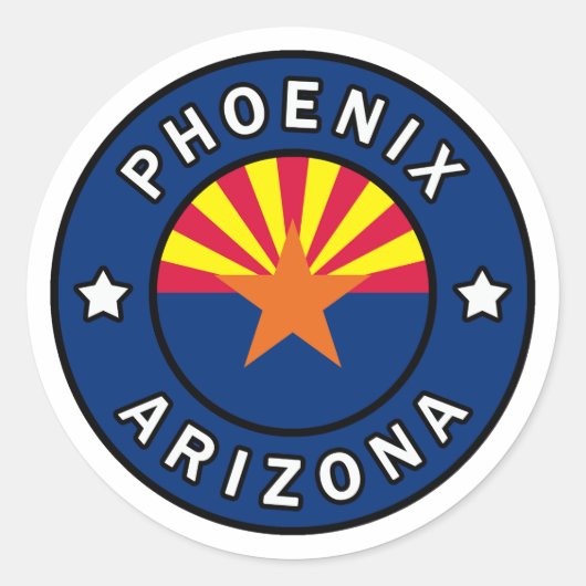 Sticker Rond Phoenix Arizona (Devant)