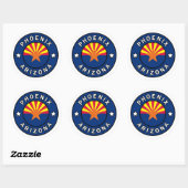 Sticker Rond Phoenix Arizona (Feuille)