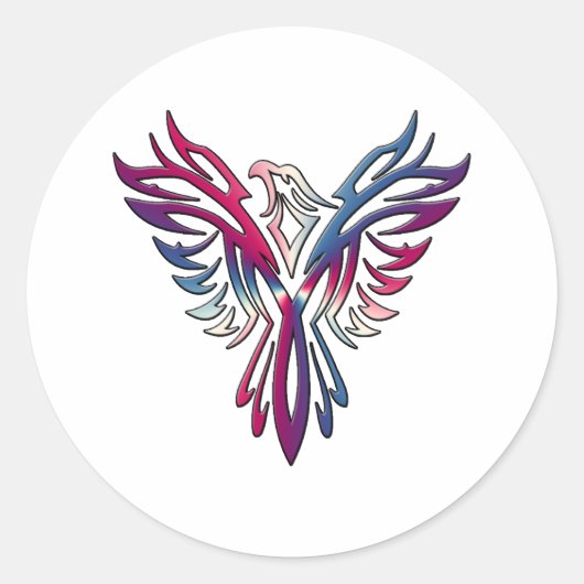 Sticker Rond Phoenix F (Devant)