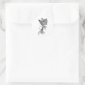 Sticker Rond Phoenix Lineart (Sac)