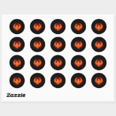 Sticker Rond Phoenix Magical Bird (Feuille)