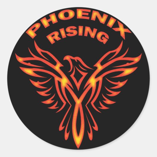 STICKER ROND PHOENIX RISING (Devant)