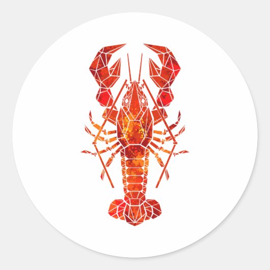 Sticker Rond Phomard polygonal rouge (Devant)