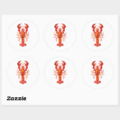 Sticker Rond Phomard polygonal rouge (Feuille)