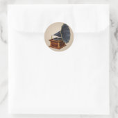 Sticker Rond Phonographe ancien (Sac)