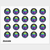 Sticker Rond Phoque arctique Nord (Feuille)