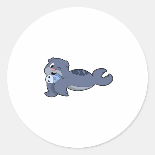 Sticker Rond Phoque avec poisson (3).PNG (Devant)