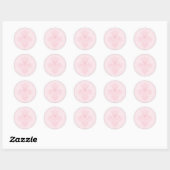 Sticker Rond phoque damier rose (Feuille)