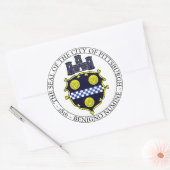 Sticker Rond Phoque de Pittsburgh (Enveloppe)