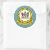 Sticker Rond Phoque du Delaware (Sac)