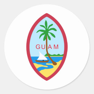 Sticker Rond Phoque GU de la Guam