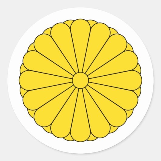 Sticker Rond Phoque impérial japonais, Japon (Devant)