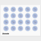 Sticker Rond Phoque mariage violet monogramme (Feuille)
