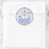 Sticker Rond Phoque Marshalais, Îles Marshall (Sac)