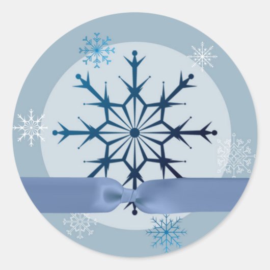 Sticker Rond Phoques à enveloppe de 20 à 1,5 pouces Hiver Floco (Devant)