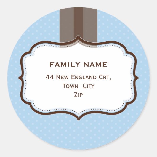 Sticker Rond PHOQUES D'ADRESSE PERSONNALISÉS :: lustre 9 (Devant)
