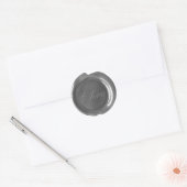 Sticker Rond Phoques de cire Faux - Script de charbon de bois - (Enveloppe)