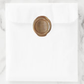 Sticker Rond Phoques de cire Faux - Script de cuivre - Merci (Sac)