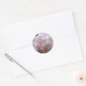 Sticker Rond Phoques de Faire-part de mariage rose Peony (Enveloppe)