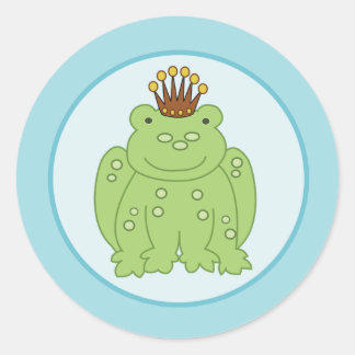 Sticker Rond Phoques de l'enveloppe du Prince de la grenouille
