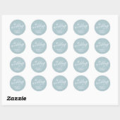 Sticker Rond Phoques de l'enveloppe Mariage Aqua Beach Coordina (Feuille)