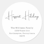 Sticker Rond Phoques d'Enveloppe Boho Happiest Moderne (Devant)