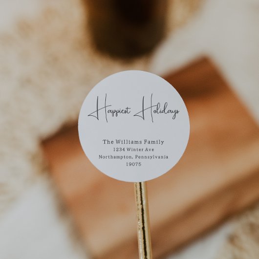 Sticker Rond Phoques d'Enveloppe Boho Happiest Moderne