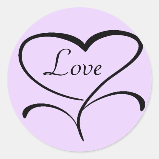 Sticker Rond Phoques d'enveloppe d'amour (Devant)