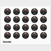 Sticker Rond Phoques d'enveloppe de Mariage botanique noir rust (Feuille)