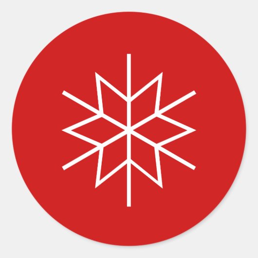 Sticker Rond Phoques d'enveloppe de Noël avec conception de fla (Devant)