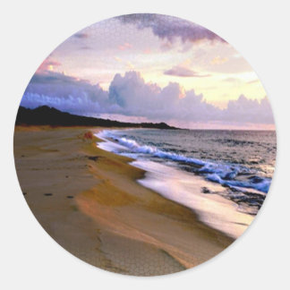 Sticker Rond Phoques d'enveloppe de plage