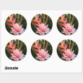Sticker Rond Phoques d'enveloppe Mariage Heliconia Ginger rose (Feuille)
