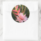 Sticker Rond Phoques d'enveloppe Mariage Heliconia Ginger rose (Sac)