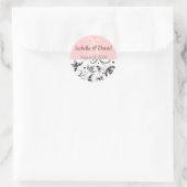 Sticker Rond Phoques D'Enveloppe Monogramme Pour Les Invitation (Sac)