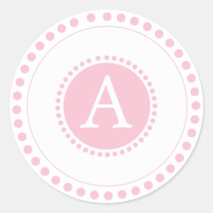 Sticker Rond Phoques d'enveloppe personnalisée Baby Pink