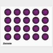 Sticker Rond Phoques d'enveloppe personnalisées en plum (Feuille)