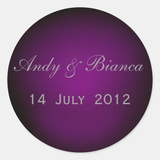 Sticker Rond Phoques d'enveloppe personnalisées en plum (Devant)