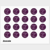 Sticker Rond Phoques d'enveloppe personnalisées en plum (Feuille)