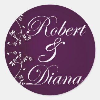 Sticker Rond Phoques d'enveloppe personnalisées en plum