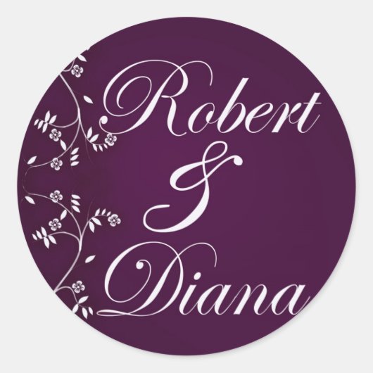 Sticker Rond Phoques d'enveloppe personnalisées en plum (Devant)