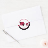Sticker Rond Phoques d'enveloppe Polkadot Ladybugs (Enveloppe)