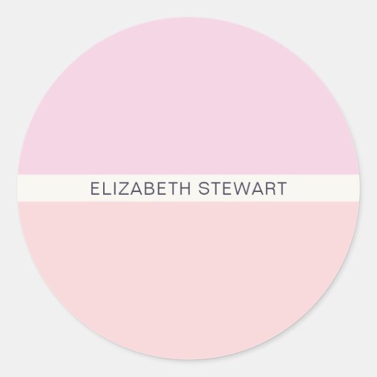 Sticker Rond Phoques d'enveloppe rose clair et corail moderne (Devant)