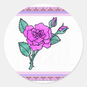 Sticker Rond Phoques d'enveloppe victorienne