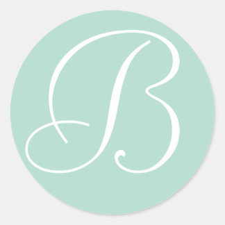 Sticker Rond Phoques d'enveloppes de Mariage monographie et bla