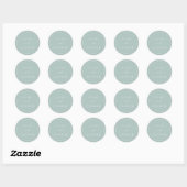 Sticker Rond Phoques d'enveloppes Mariage Airy Sage Green (Feuille)