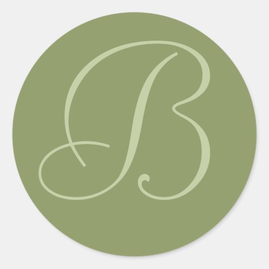 Sticker Rond Phoques d'enveloppes Mariages monogrammes de coule (Devant)