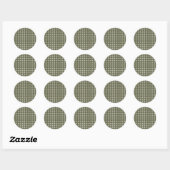 Sticker Rond Phoques d'enveloppes - Olive Tweed (Feuille)