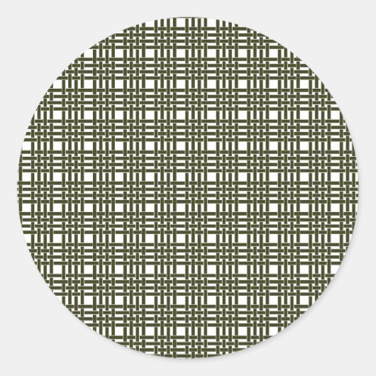 Sticker Rond Phoques d'enveloppes - Olive Tweed (Devant)