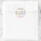 Sticker Rond Phoques d'enveloppes pour bébés : Collection de bé (Sac)