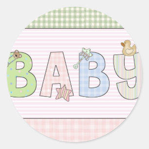 Sticker Rond Phoques d'enveloppes pour bébés : Collection de bé